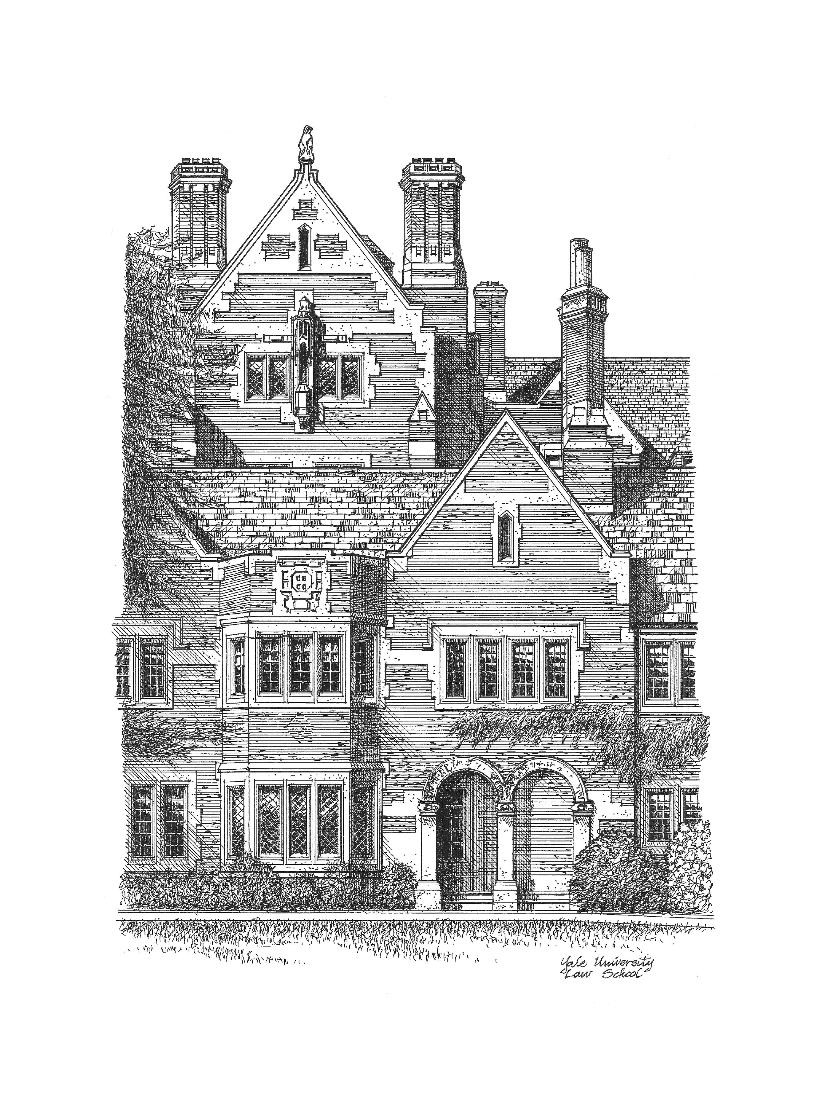 Yale Law School Courtyard, Yale University