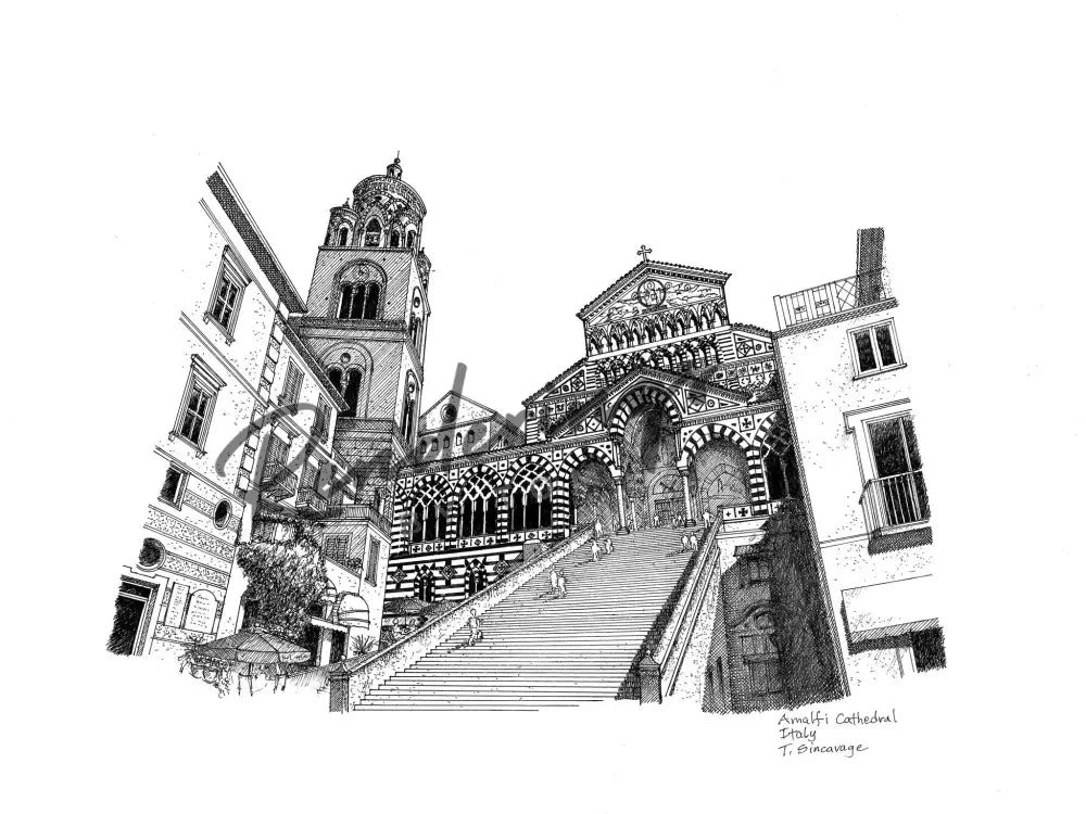 Amalfi Cathedral Italy Art Prints