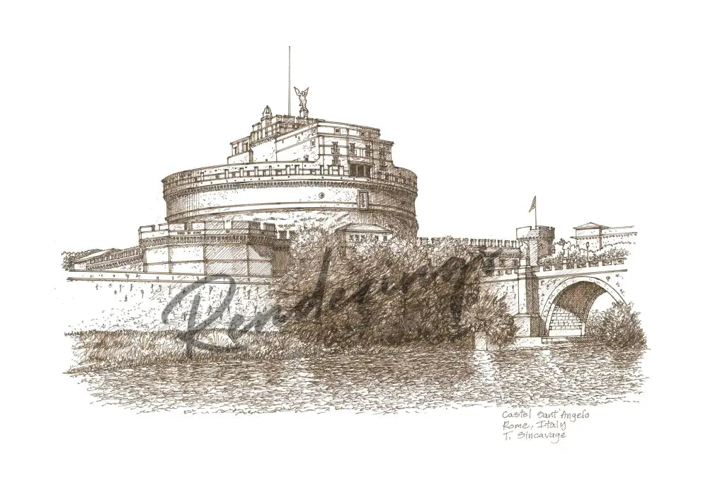 Castel St. Angelo Rome Italy Art Prints