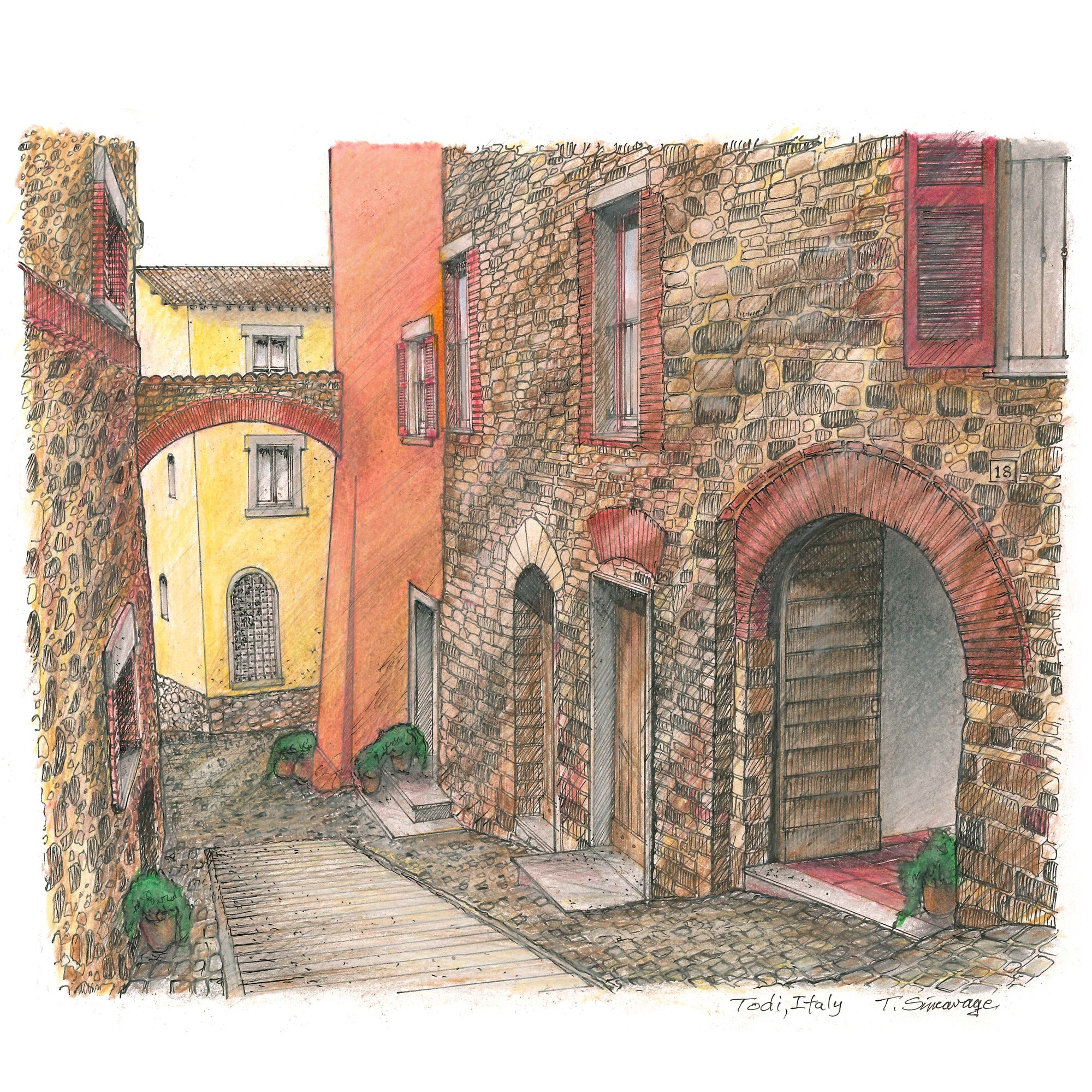 Street Scene, Todi, Italy